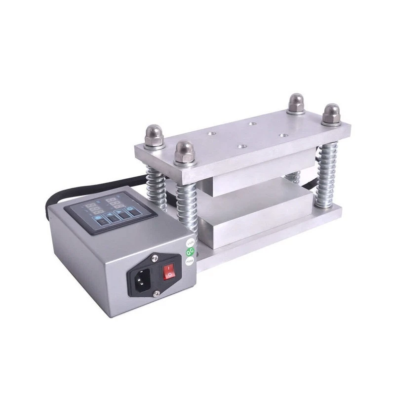 

7.5x15cm Dual Heated Rosin Press Heat Plate with Pressure Gauge & Timer Kit for Rosin Oil Extraction