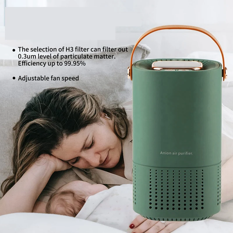 جهاز تنقية هواء صغير محمول ، جهاز تنقية هواء صغير للسفر ، المنزل ، غرفة النوم ، السيارة والاستخدام المكتبي