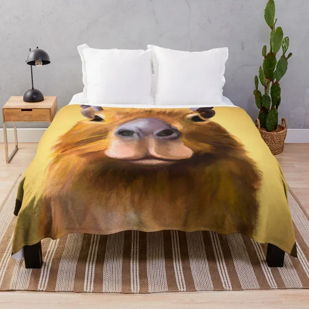 

Capybara Throw Blanket Cozy Throw Blanket for Bed Sofa Chair