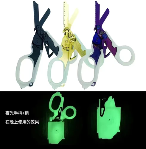 Imagen 1 del producto Tijeras tácticas multifunción para Leatherman Raptors, tijeras plegables expertas de primeros auxilios, herramienta de supervivencia al aire libre, dispositivo combinado