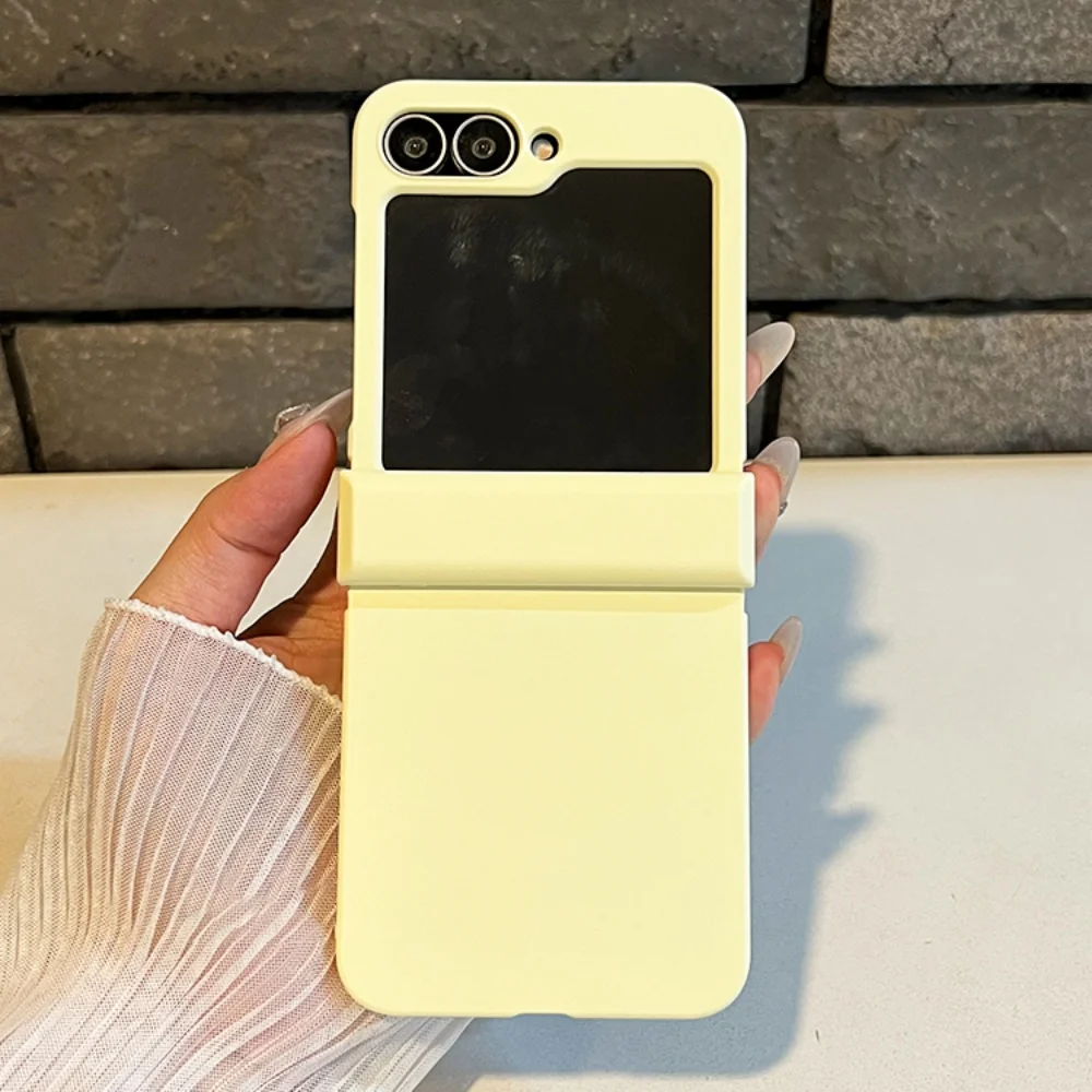 For Samsung Galaxy Z Flip 7 6 5 4 3 Zflip7 Z Flip6 Flip5 Flip4 Flip3 Candy Color Fold Phone Case Shockproof Liquid Skin Cover