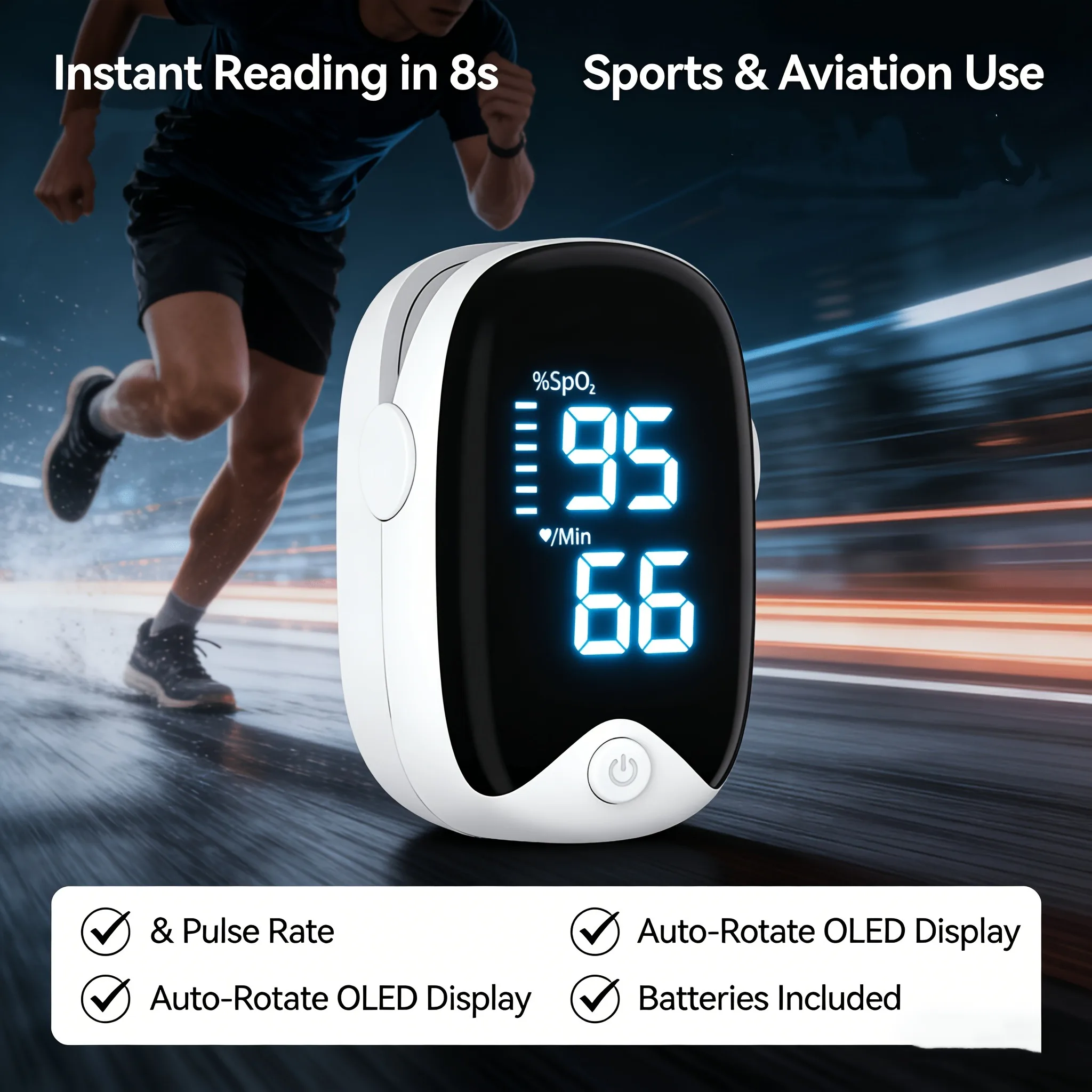 Fingertip Pulse Oximeter with OLED Display