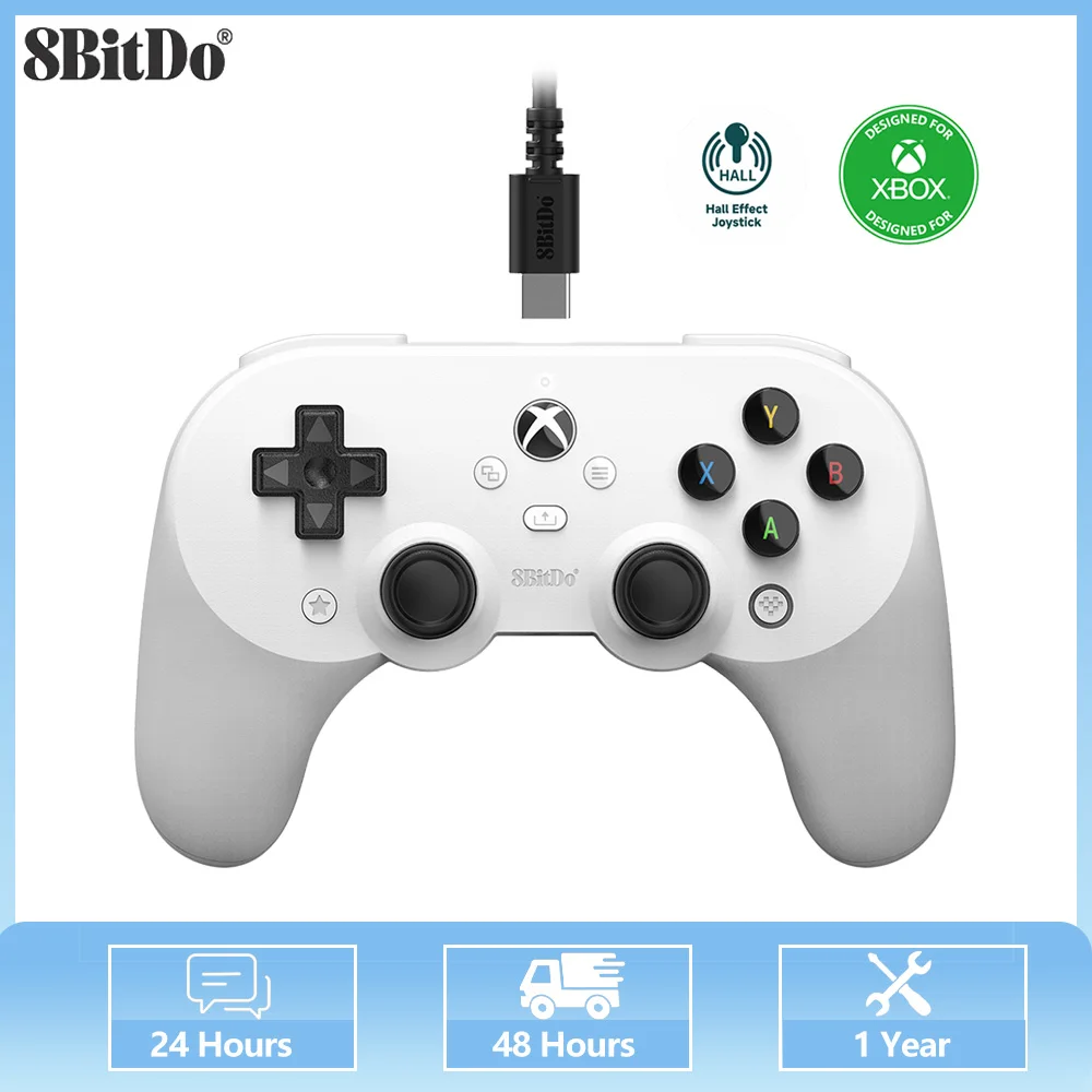 

8Bitdo Pro 2 For Xbox Wired Controller Support For Xbox Series X/S,Xbox One,Windows 10/11 Hall Joystick Gamepad