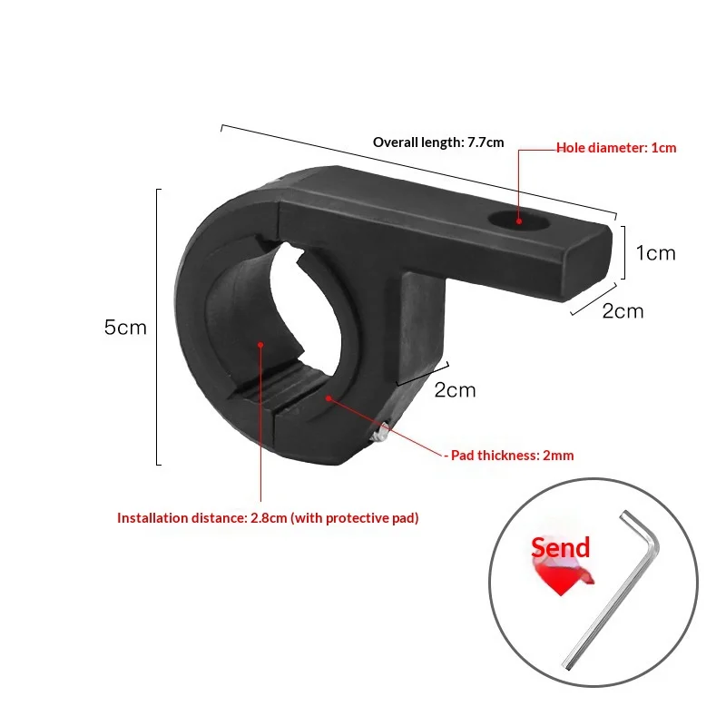 Adjustable LED Headlight Mount Bracket for Electric Bike Motorcycle Front Bumper Plastic image 6