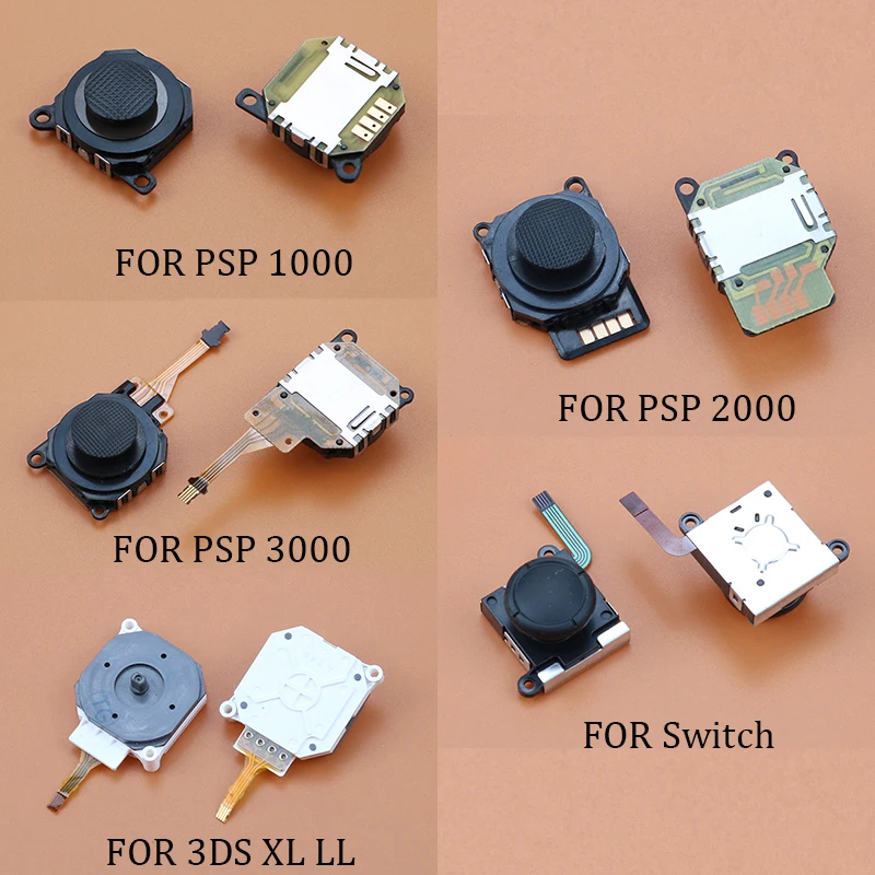 

YUXI 1PC 3D Analog Joystick Thumb Stick Replacement For PSP 1000 2000 3000 For 3DS XL LL For Switch Lite Console Controller