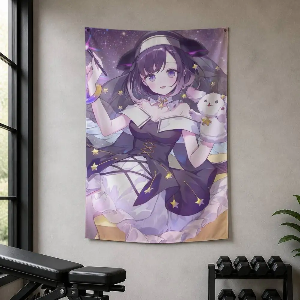 BanG Dream Yume M-Mita Viola Decorative Wall Flag Banner for Home Garden Garage Indoor Outdoor Decor