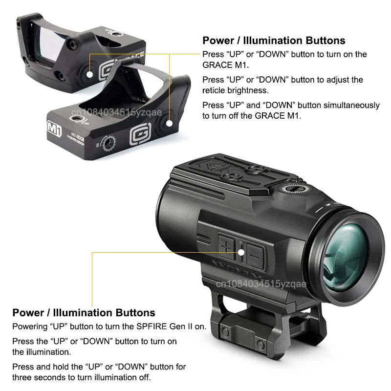 SPITFIRE GEN II 5X Prism Scope&GRACE M1 3 MOA Red/Green Dot Sight AR-BDC4 Reticle Hunting Rifle Magnifier Picatinny Rail Mount