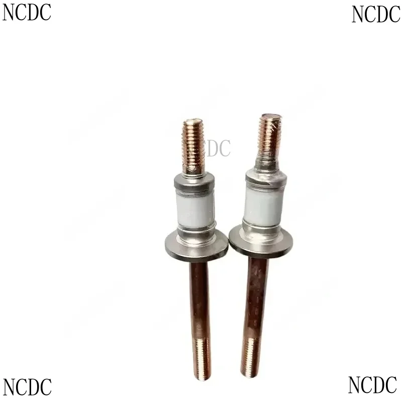 Ultra- Vacuum KF16 Electrode Brazing High Voltage Insulating Seal Through Ceramic Lead Feedthrough 1Pc