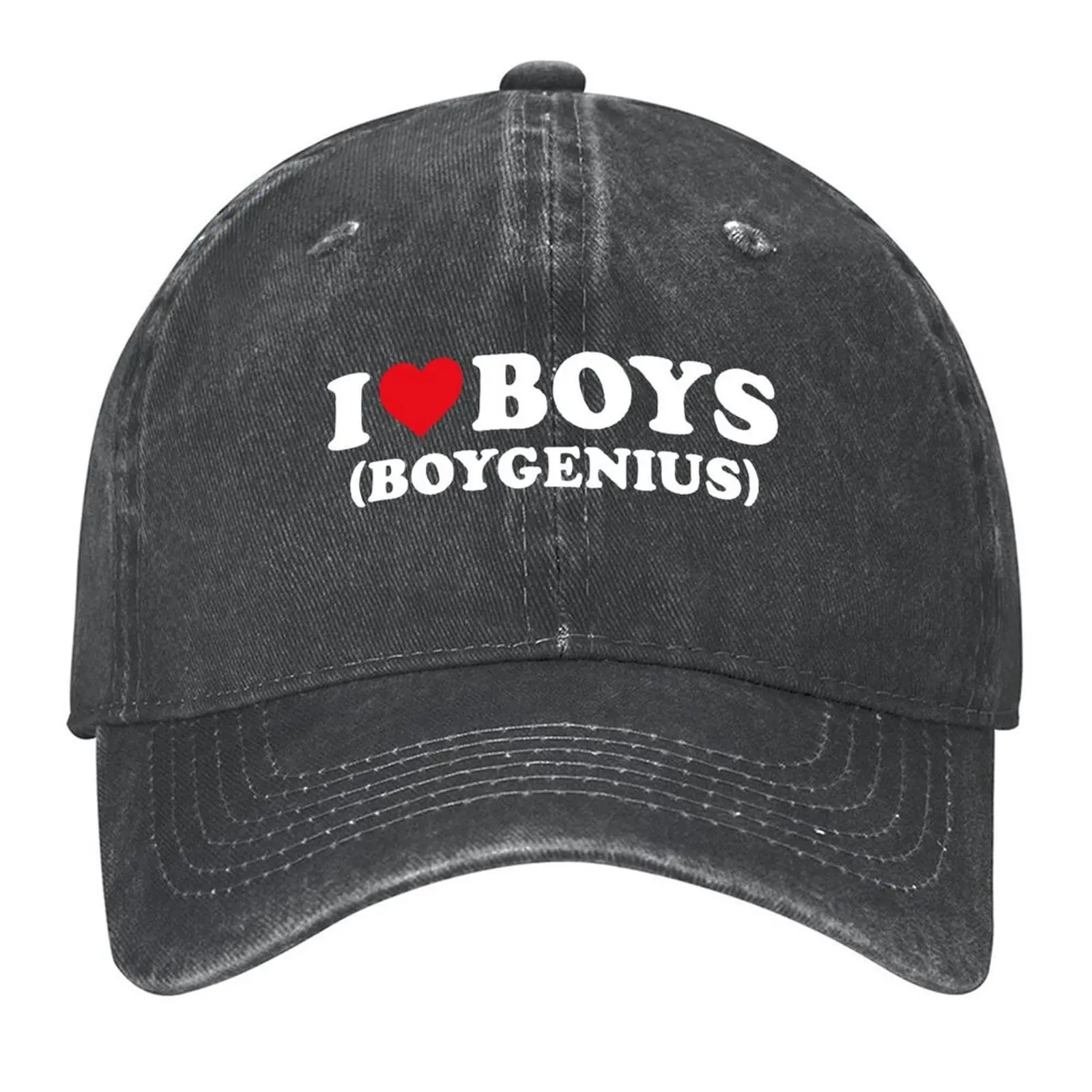 

I Love Boys - White Baseball Cap Big Size Hat birthday Luxury Hat Icon Men Luxury Brand Women's