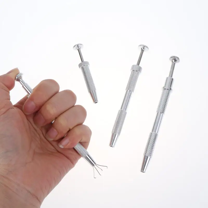 1 Stück Piercing-Kugelgreifer, kleine Schmuckperlen-Pinzette mit 4-Backen-Halter, Diamantklaue-Pinzette für IC-Chips, Edelsteine, Nüsse, auch als Auszieher verwendbar – Detail 8