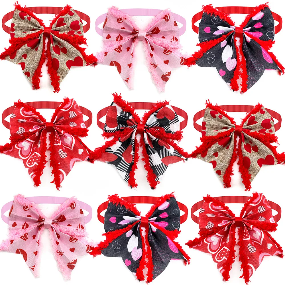 50/100pcs Dog Valentine's Day Pet Bow Tie Pet Supplies Dog Accessories Small Dogs Cat Bowties Neckteis Puppy Holiday Products