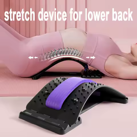 Dispositivo de camilla lumbar para dolor de espalda baja, dispositivo inferior para apertura de espalda, almohada de corrección de columna de Yoga para quiropráctica de espaldaYBAM