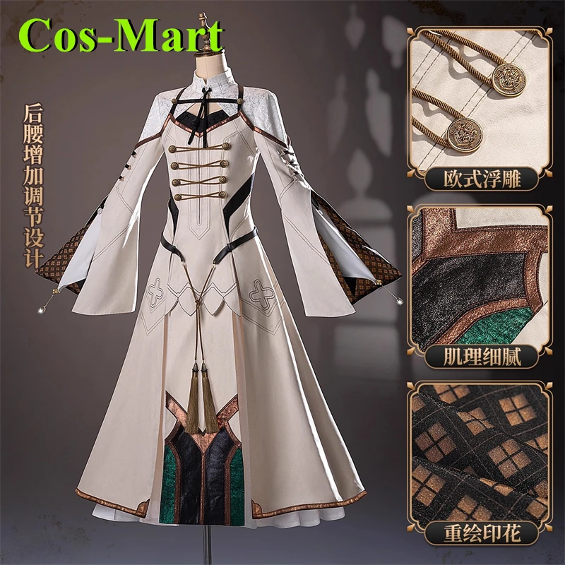 Cos-Mart ErroR:salvation Costume de cosplay Matisse, uniforme blanc, tenue de jeu de rôle théâtral, Halloween