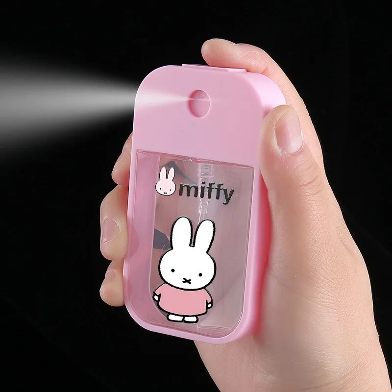 Miffy Plastic Card Bottle Water Mist Spray Bottles Hand Sanitizer Oral Spray Sprayer Cute Cartoon Woman Portable Perfume Flask
