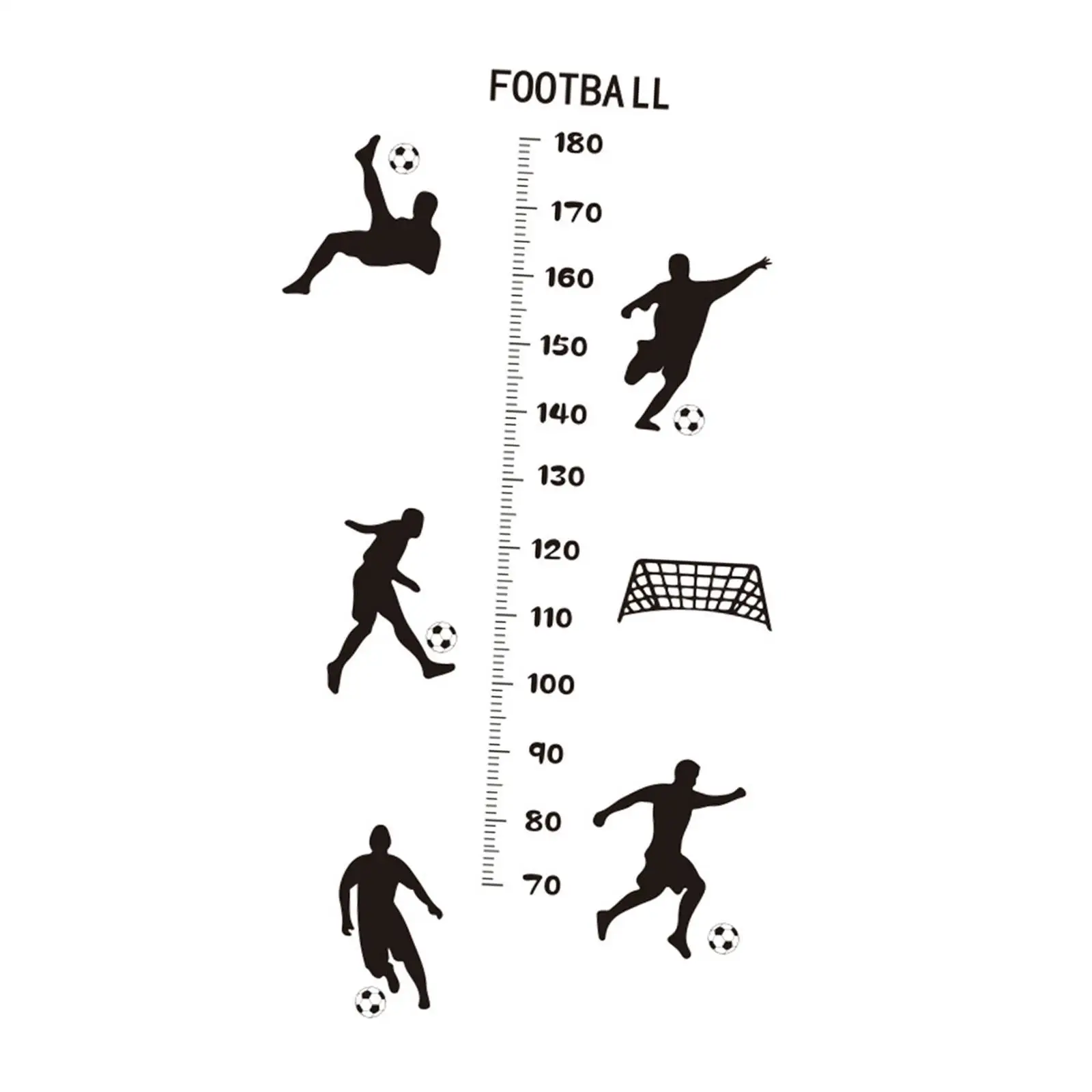 Kids Growth Height Chart Wallpapers Football Sports Themed Cartoon Wall Ruler for Kids Room Home Playroom Living Room Classroom