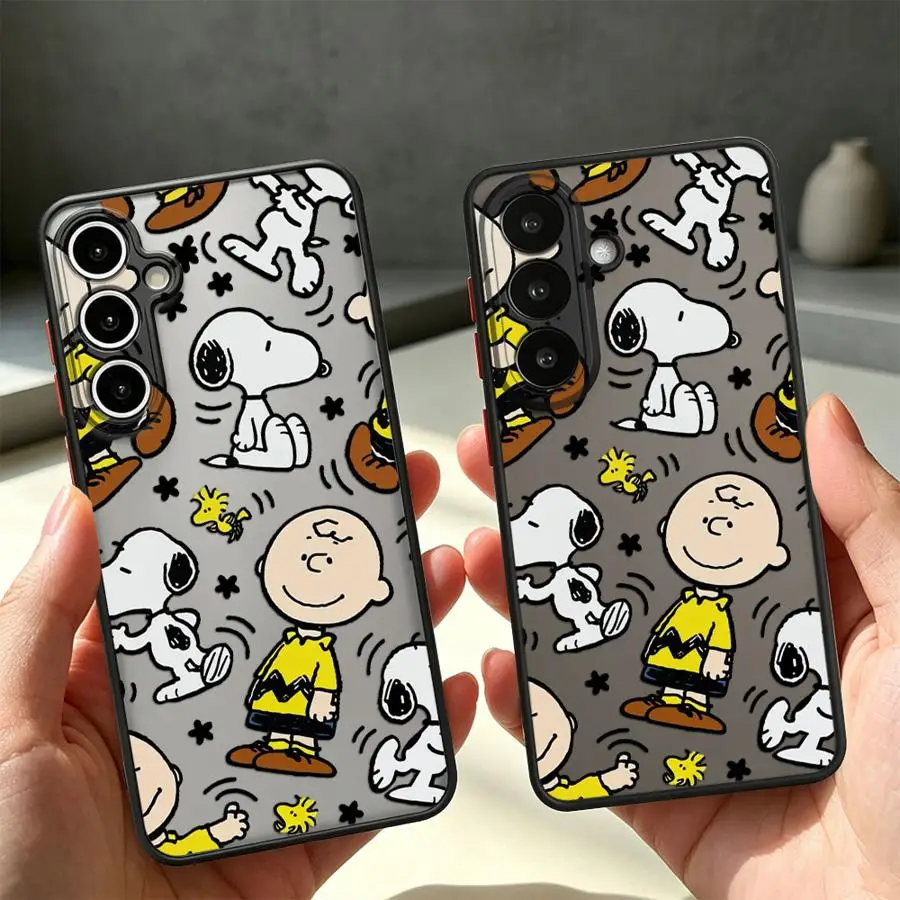 S-noopys Charlie Case for Samsung Galaxy A37 A14 A23 A73 A57 A52S A72 A53 A16 A15 A56 A55 A17 A52 A54 A34 A36 Phone Cover