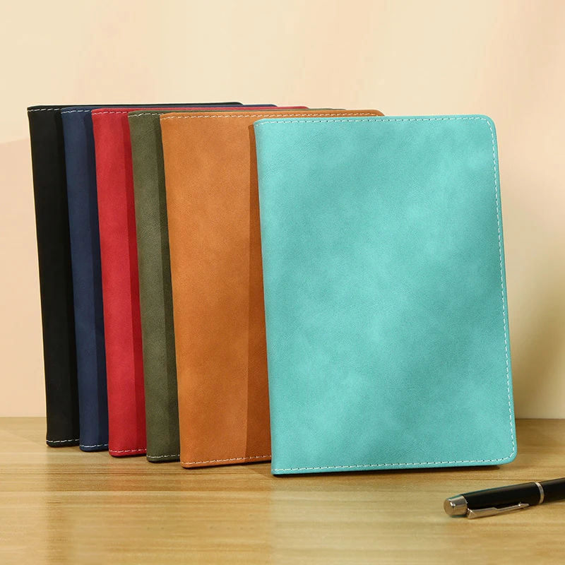 Simple Durable Thickened Business Notebook Leather Office Diary Notepad Stationery Student Class Lined Note Book