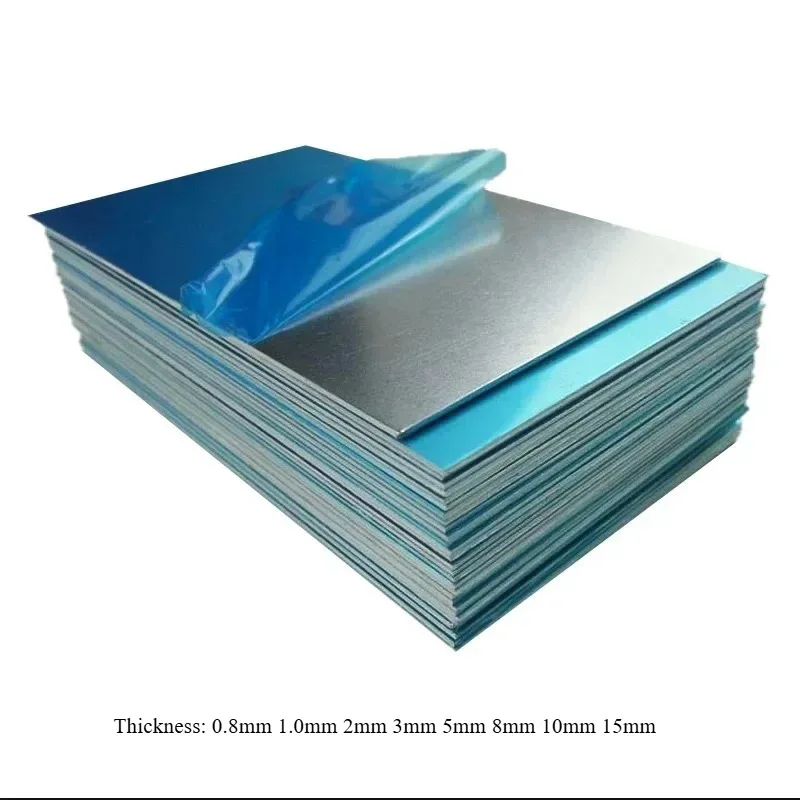 Thickness 0.8mm 2mm 3mm 4mm 5mm 6mm 8mm ~15mm 6061 Aluminum Plate Aluminum Alloy Square Flat Plate Custom DIY Frame Metal Plate