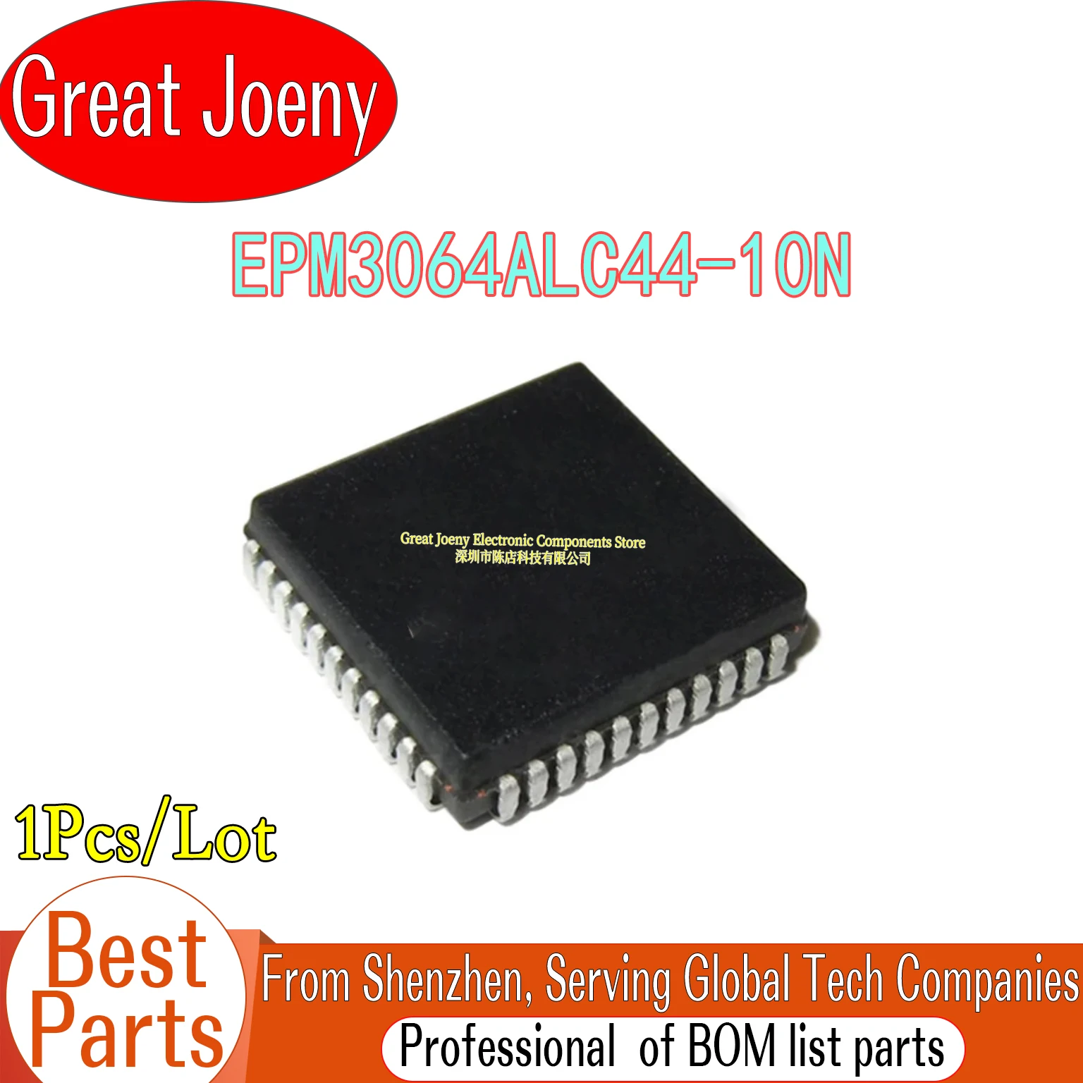 

100% New Original EPM3064ALC44 EPM3064ALC44-10N IC CPLD 64MC 10NS Chipset PLCC-44