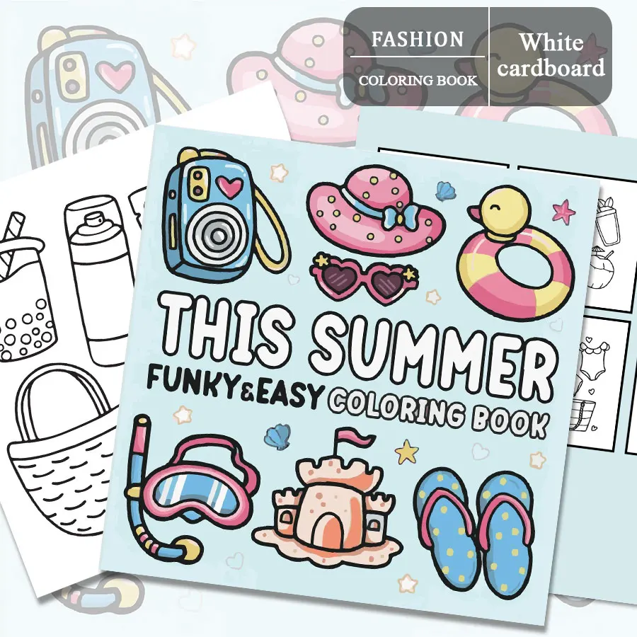 Sunny Days Coloring Books, Cheerful Scenes, Easy Coloring, For Home Parent - Child DIY, Relax, Unwind, Boost Creativity