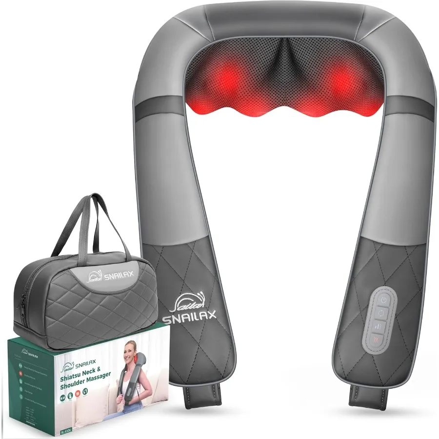 

Electric Deep Kneading Neck and Shoulder Massager with Soothing Heat for Relaxation and Pain Relief Ideal for Office Use Home T