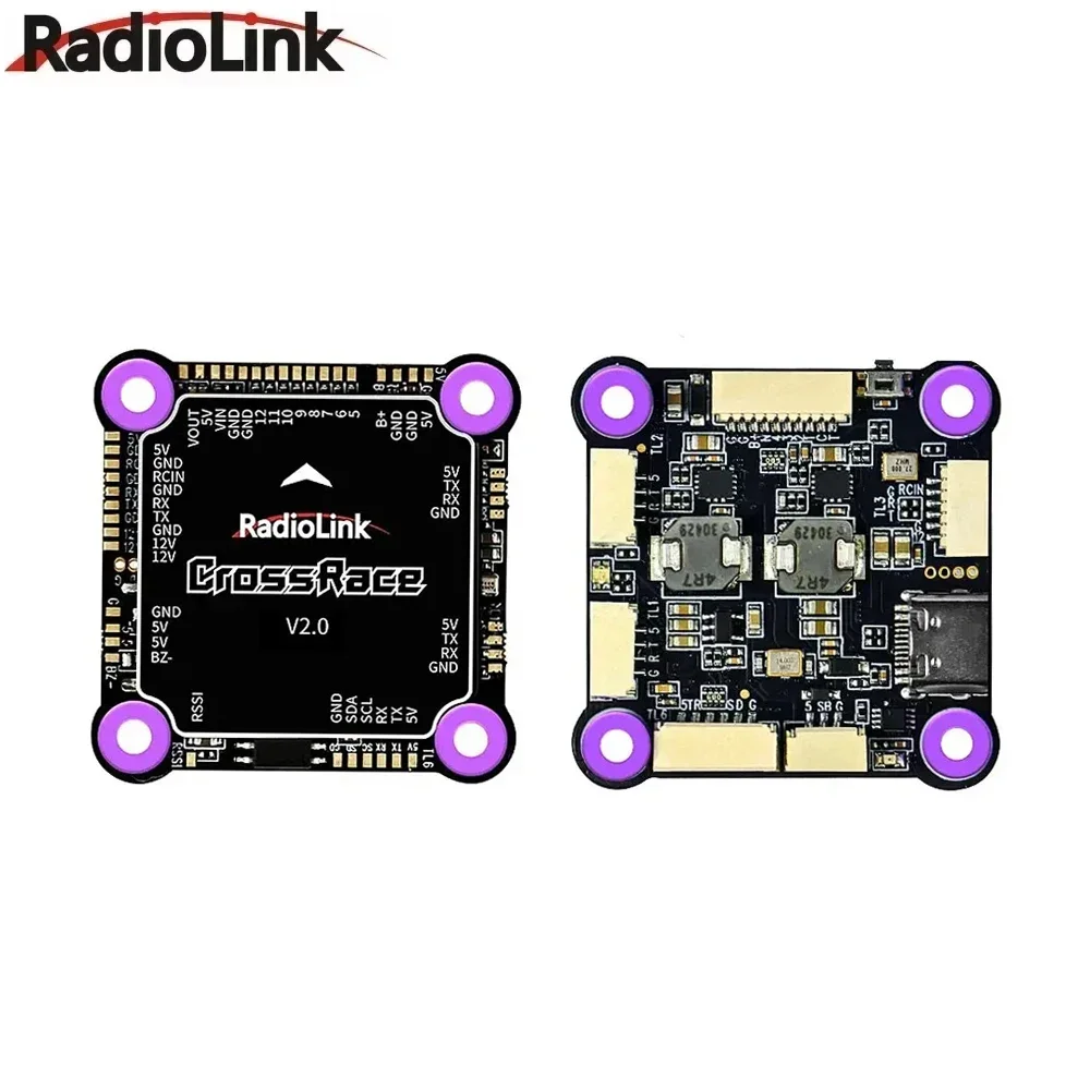VoltSRadiolink CrossRace Flight Controller 12CH Output OSD Integrated, Compatible 4-in-1 ESC For 2-8 Axis Multirotor RC FPV Dron