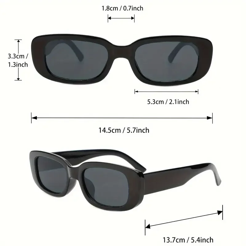 5-teiliges europäisches und amerikanisches klassisches gemischtes schwarzes klassisches Set für Damenbrillen, cooles und vielseitiges Strandbrillen-Set im Street-Style – Detail 4