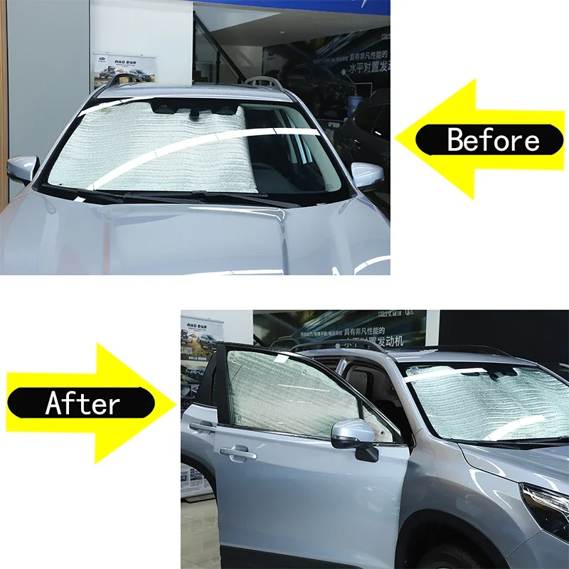 For Subaru Forester 2019-2024 Full Coverages Sunshades Windshield Windows Shaby Visor Car Accessories 8Pcs