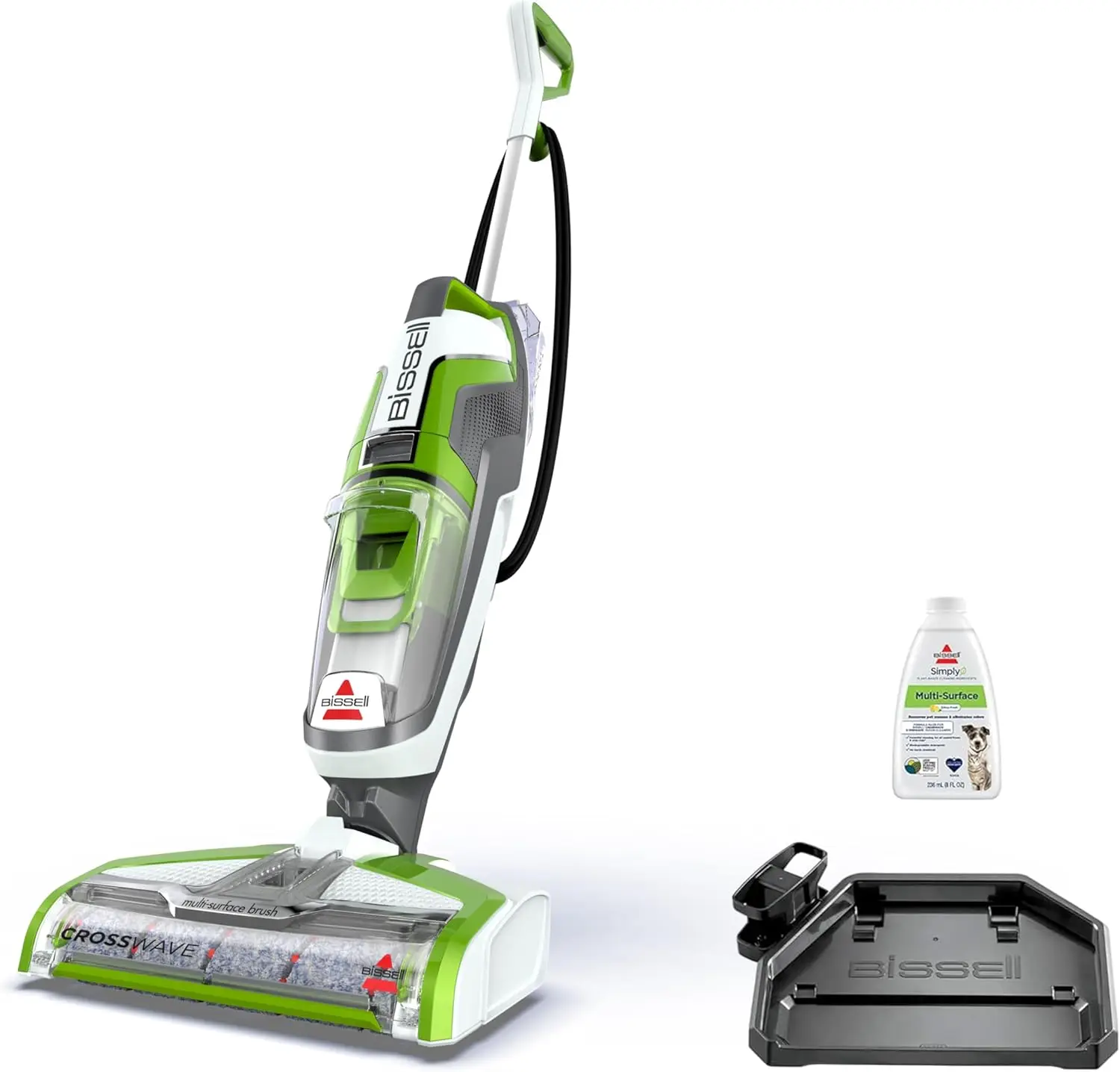 All-in-One Wet and Dry Vacuum Mop for Hard Floors and Area Rugs, Multi-Surface Cleaner with Two-Tank Technology