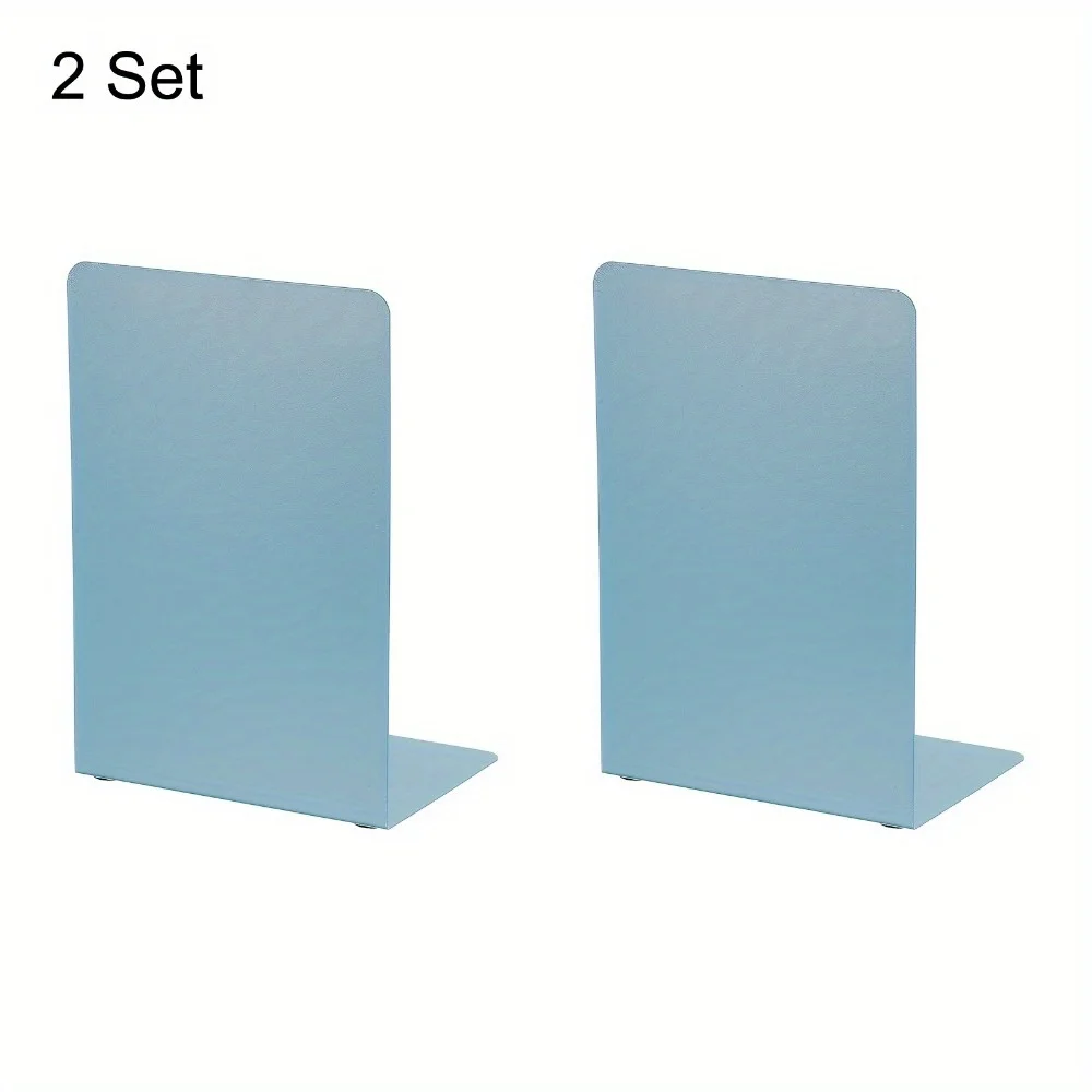 مساند كتب معدنية على شكل حرف L - بناء معدني قوي، ثبات على شكل حرف L، مثالية لأرفف الكتب، مكمل للمساحات الحديثة