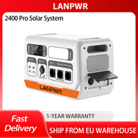 LANPWR 2400 Pro Balcony Solar System, Emergency Supply, 2200W 2040Wh Power Station with On-grid Inverter,3 AC Outputs,Smart  APP