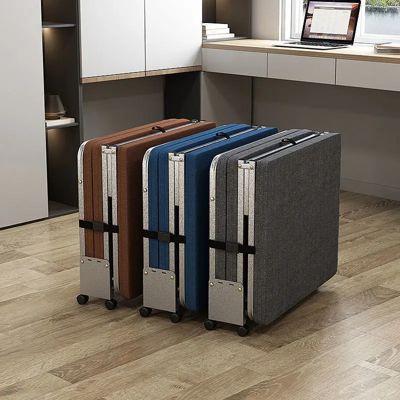 

Office lunch break Three-fold single thickened folding bed Portable and durable escort Reinforced lunch break recliner