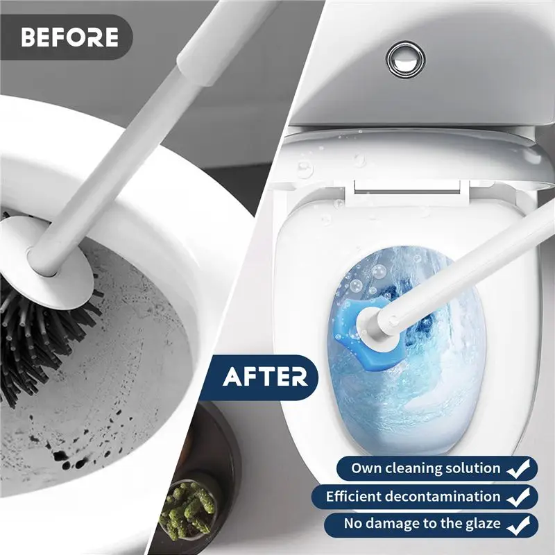 AEE3-Disposable Toilet Cleaning System Disposable Toilet Flushable Refill Fresh Brush Flushable Refills - 40 Refills