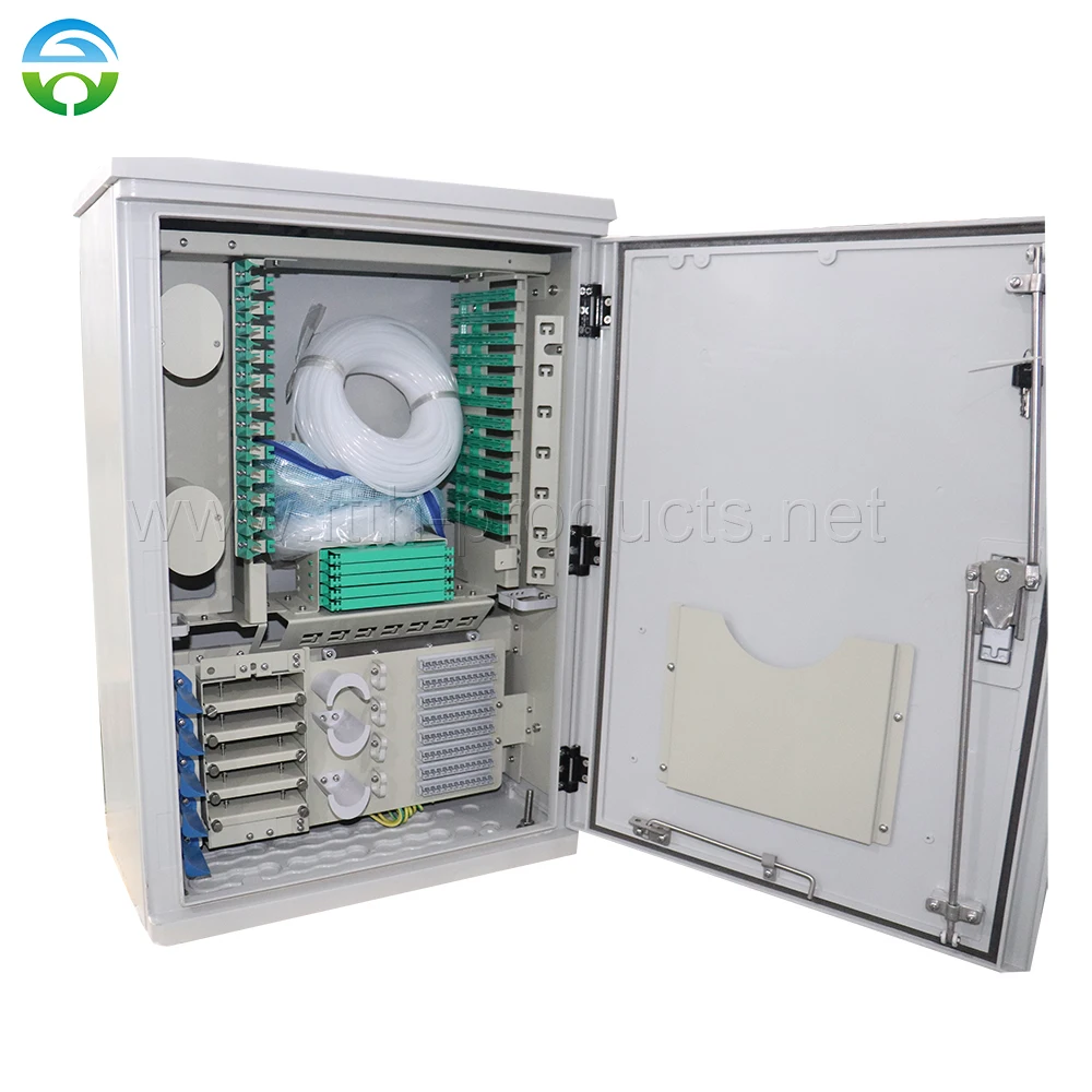 

Fiber Optical Cabinet for Wall or Pole Mounted, Including Splice Module, 96 Core