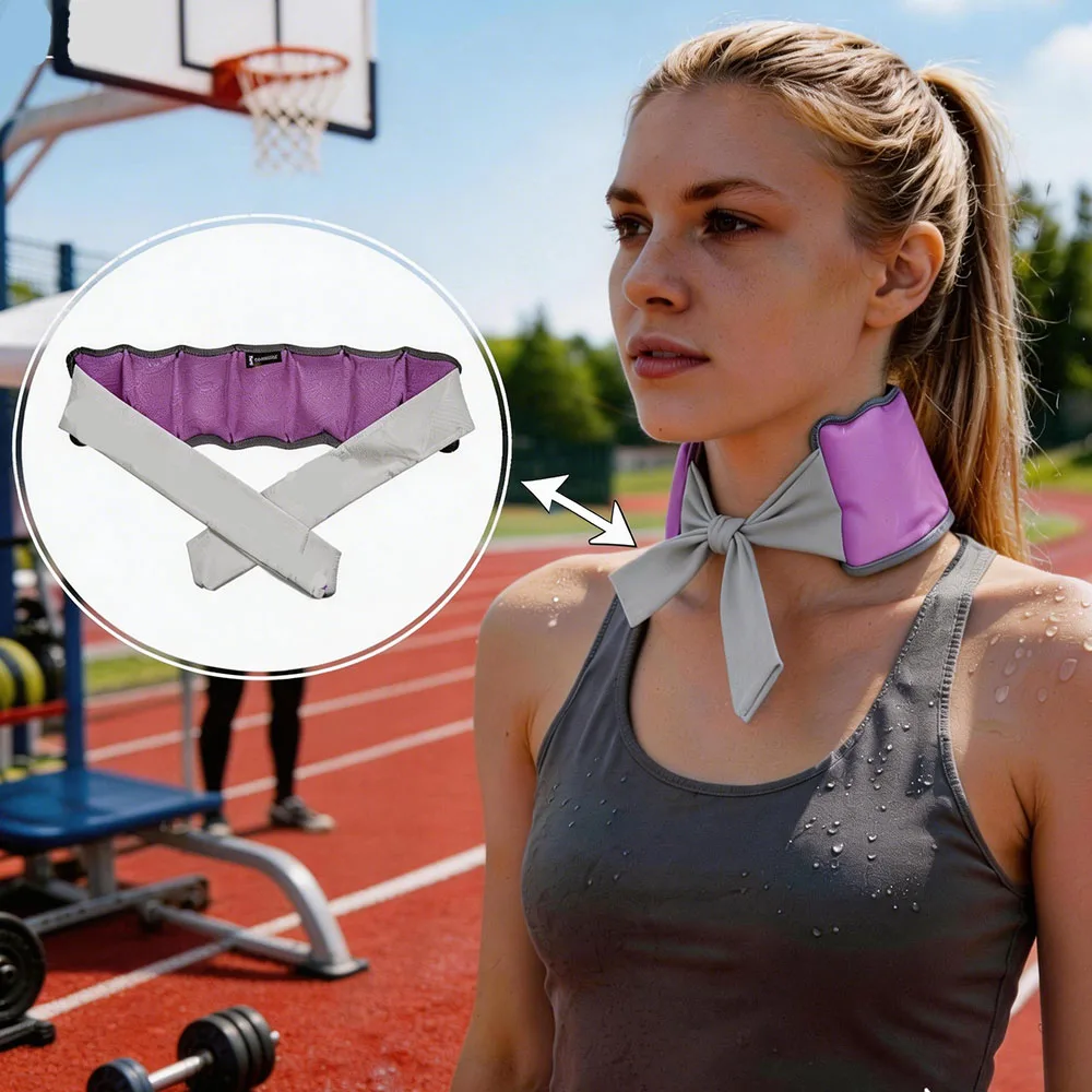 

Neck Cooling Ice Pack With Wrap Reusable Cold Therapy Pad Hot Weather Gear For Summer Gym Outdoor Activities Heat Exhaustion