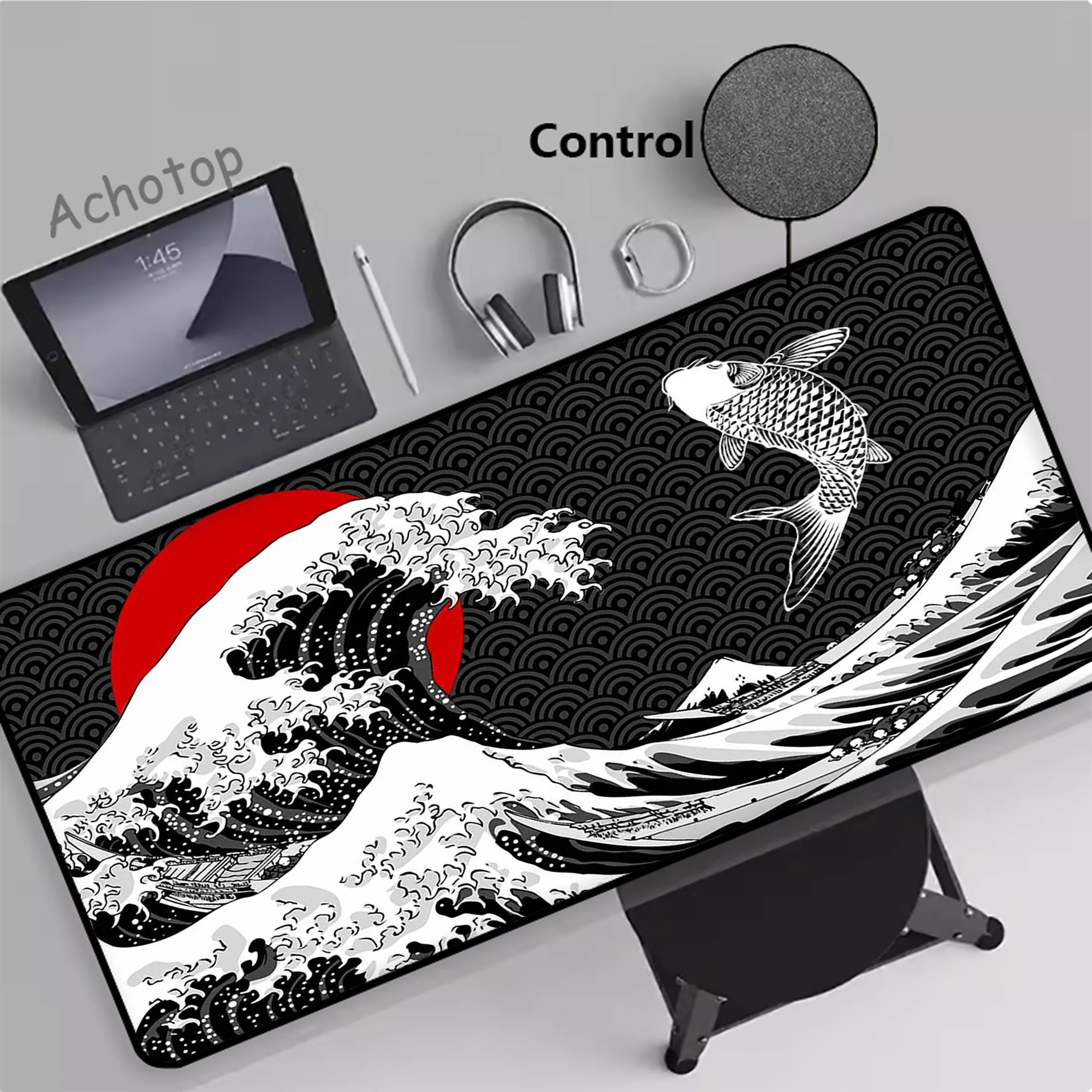 

Japanese Sea Wave Control Large Gaming Mousepad 900x400mm Gamer Speed Keyboard Pads Laptop Carpet Large Mouse Pad For Gamer Rug