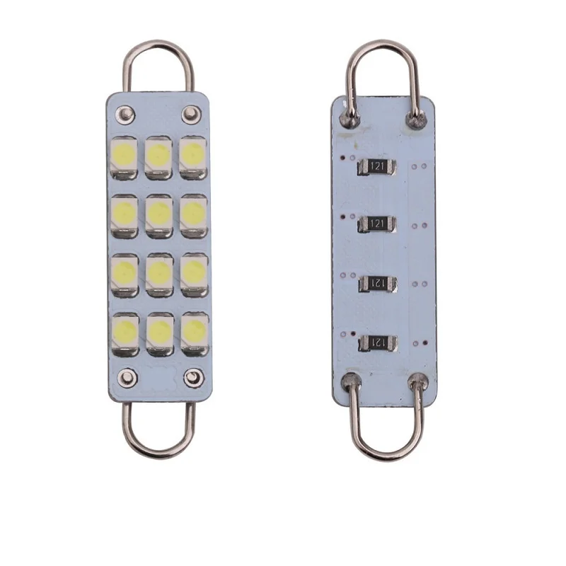 10 قطعة اكليل C5W Led السيارات حلقة صلبة 44 مللي متر قبة خريطة ضوء لمبات السيارة 12 فولت تيار مستمر 1210 561 567 562 لوحة ترخيص مصباح الأبيض الداخلية
