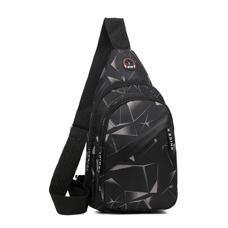 Men's Chest Bags Multifunctional Messenger Handbag Waterproof Oxford Cloth Casual Sports Travel Outdoor Crossbody Shoulder Bags