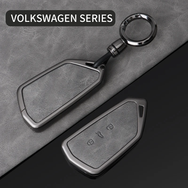 Leder-Schlüsseletui für VW ID.3 ID.4 Golf 8 MK8 Cupra Skoda Octavia A8 SEAT Leon MK4 Formentor Tarraco – Detail 6