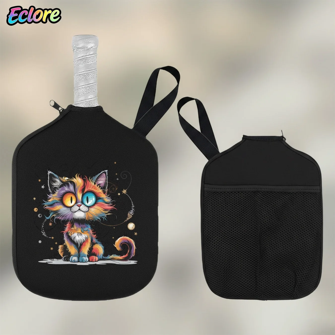 Galaxy Star Cat Pickleball Paddle Bag Soft Durable Multi Racket Cover Sports Equipment Tennis Table Game Outdoor Party Accessory view 4