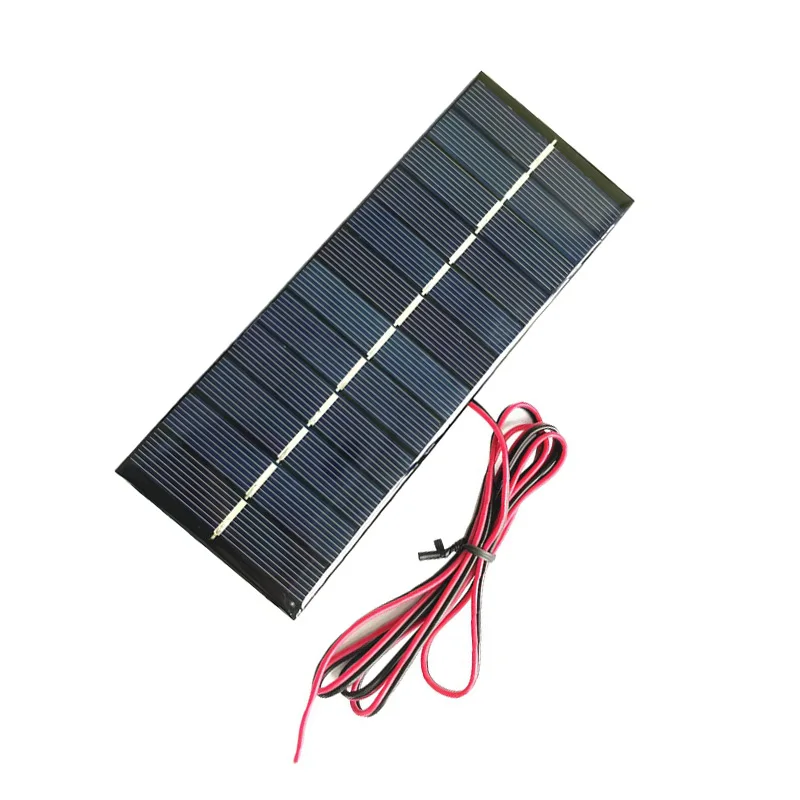Mini Solar Panel  Epoxy 1W 2W 3W 4W 5V 6V 7V Sunlight Charge Power Bank Battery With 1m Cable Mono or Polycrystalline