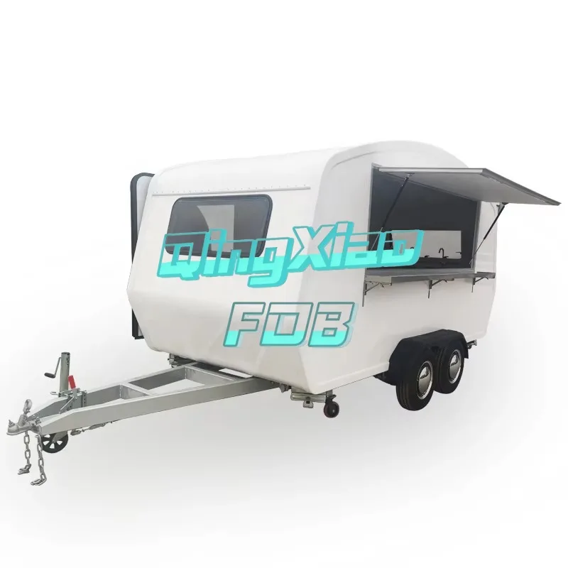 Original Fiberglass Mobile Fast Food Truck Lightweight High Quality  Easy Maintain  Outdoor Use FOB China 220V CE Certified 2026