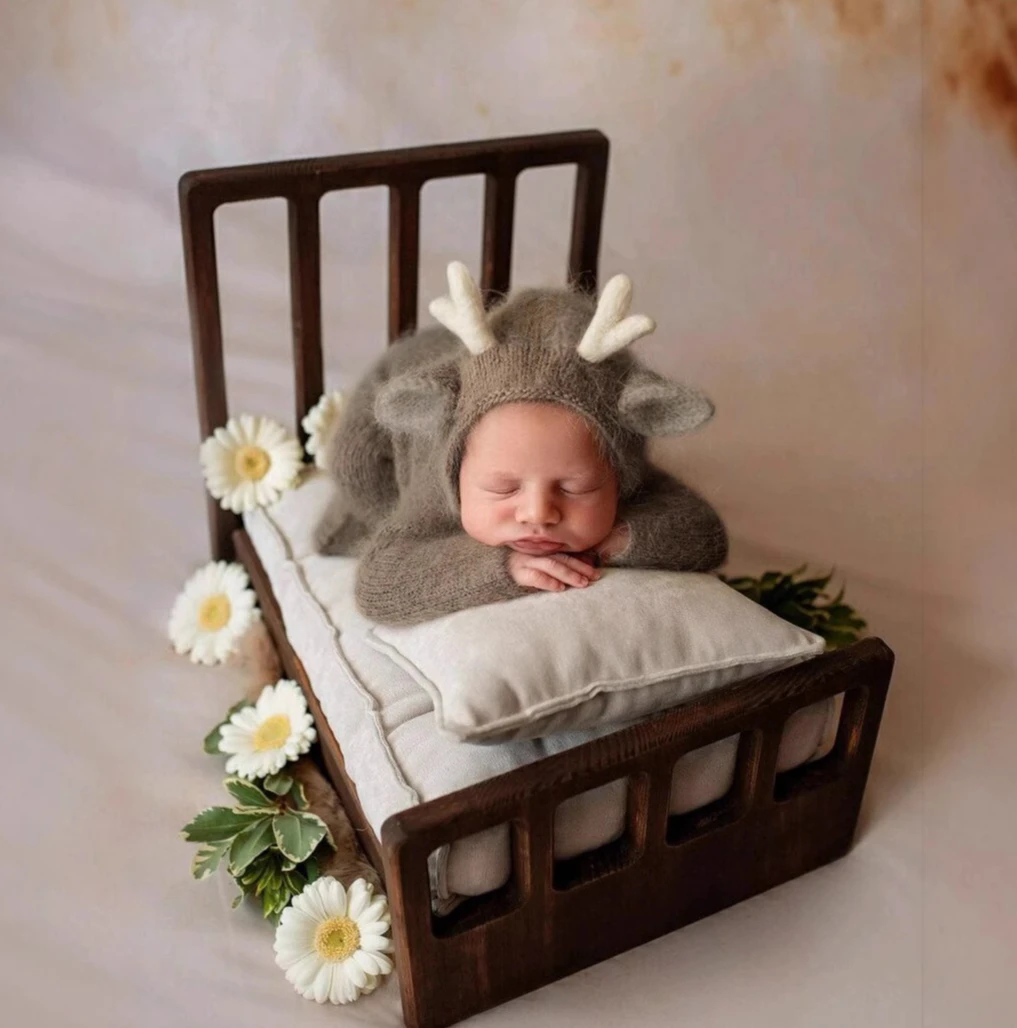 Newborn Photography Props Outfit Baby Cosplay Animal Deer Clothes Baby Photoshoot Props Accessories