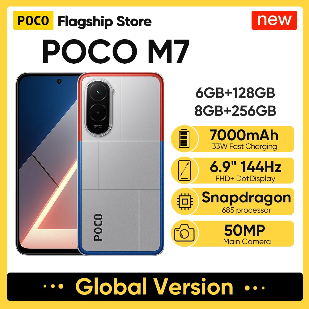 Global Version POCO M7 Original Smartphone Snapdragon 685 6.9