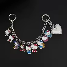Sanrio Hello Kitty 50th Anniversary New Bag Accessories Pendant Anime Backpack Decoration Cute Cartoon Metal Chain Girls Gift - AliExpress 