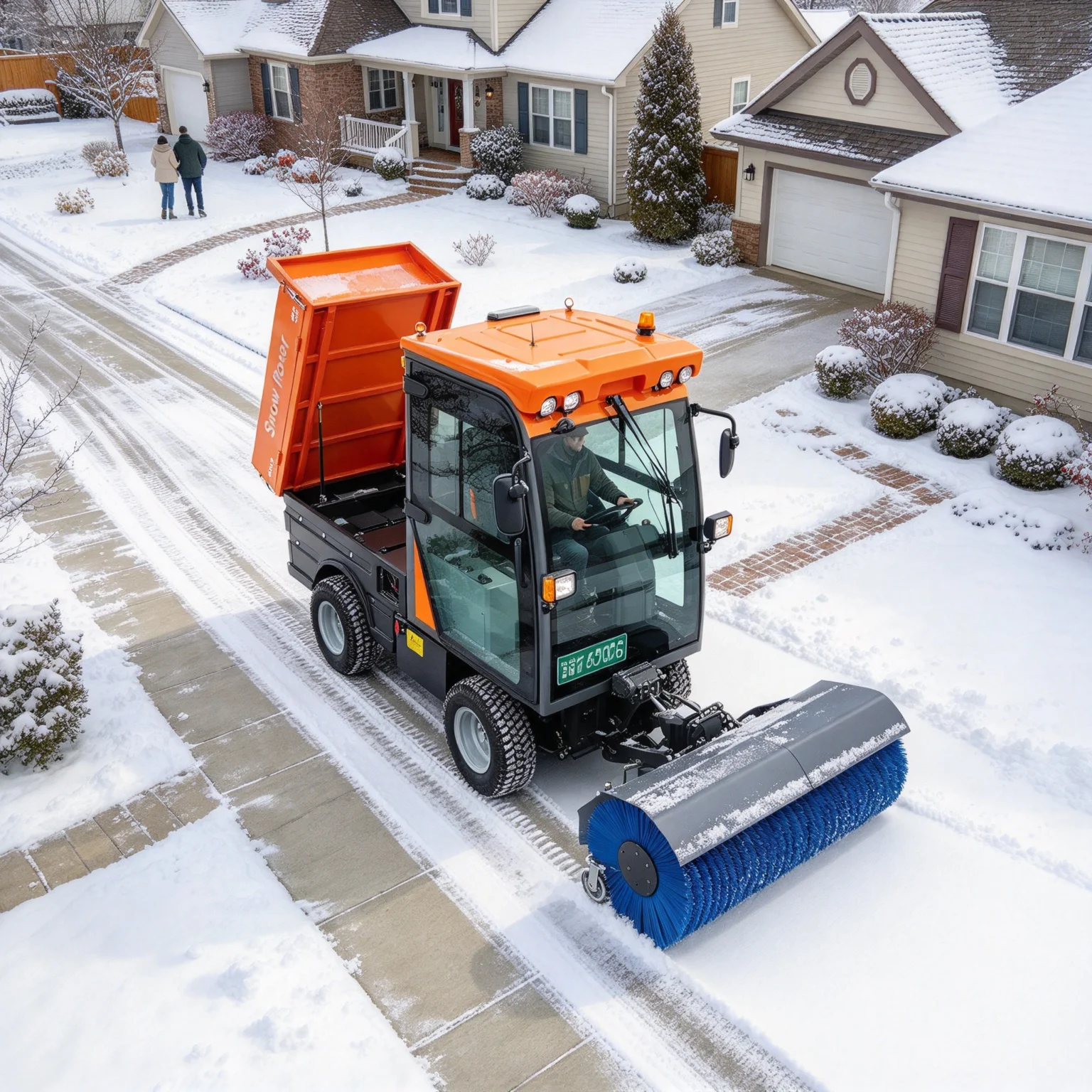 Heavy-duty Multi-purpose Snow Blower 6.5-15HP Motor Gear for Parking Lot Clearing High-speed Throwing Durable Body