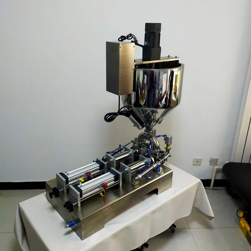 

PBOBP Electric Heating Mixing Filling Machine Lipstick Filler 15L / 30L Stirring Tank For Liquid and Paste 20-30 Bottles/Min