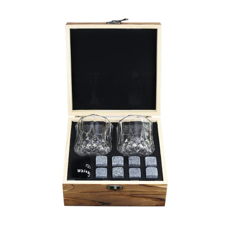 Whiskey Stone Box Fathers Day Gift Chilling Beer Tools Reusable Granite Ice Cube Sets Glasses Cup Kit Barware and Homemade Items