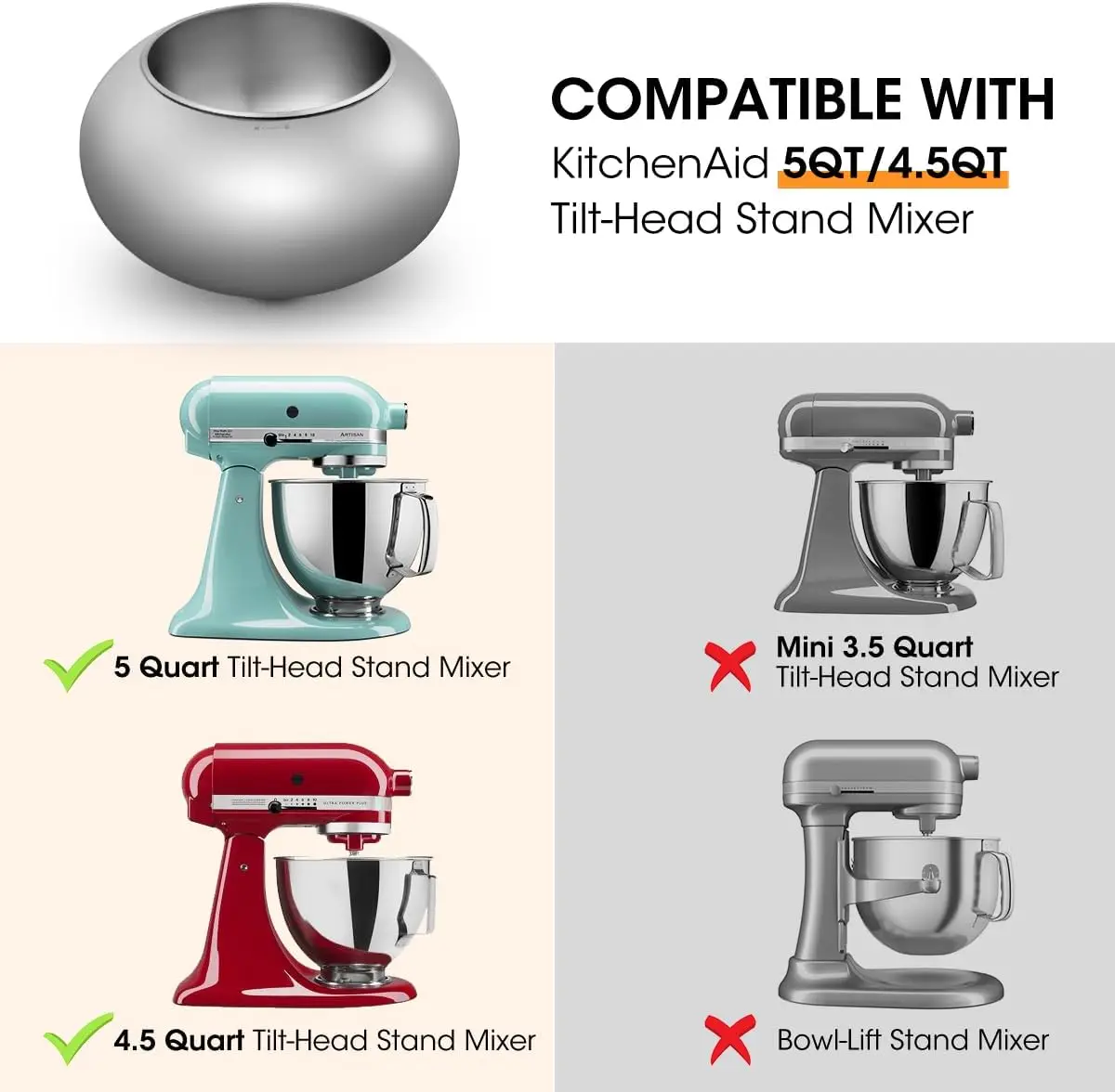 Chocolate Coating Machine Attachment for KitchenAid Tilt-Head Mixers 4.5QT & 5QT,Chocolate Coating Machine for Nuts, Almonds view 5