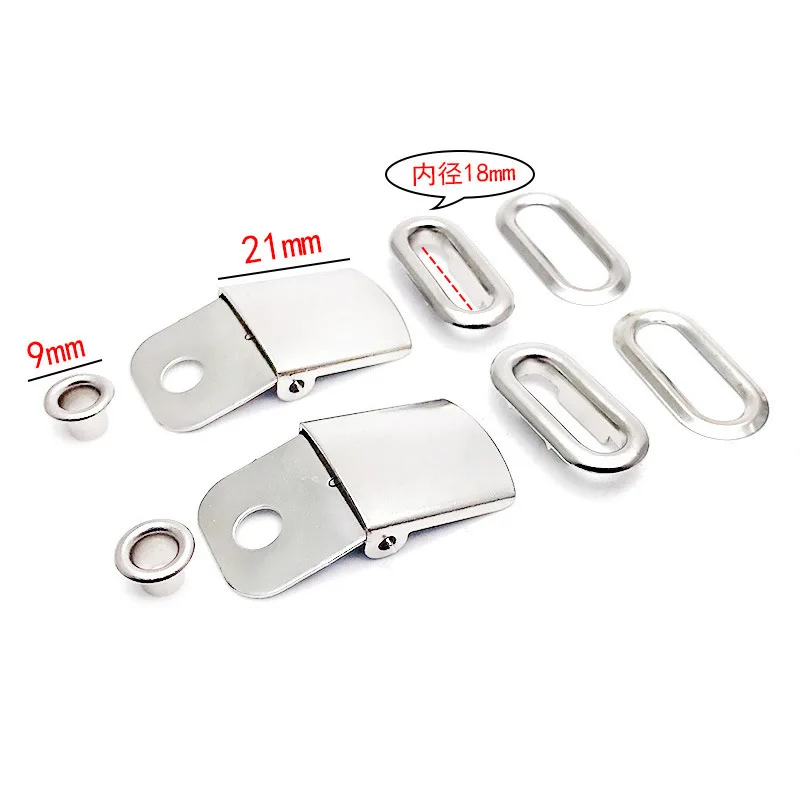 Stainless Steel Adjustable Cap Buckle with Eyelets for Baseball Hats Replacement Headwear Fastener for Cap Repair